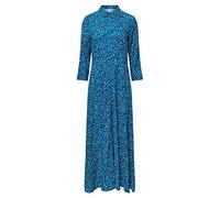 YAS Women's Yassavanna Long Shirt Dress S. Noos Dress, Pool Green/AOP:Polly Print, XS