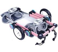 YAsao Walking Wheels Small Dog Wheelchair For Back Legs, Dog Walker Cart Pet Wheelchair For Handicapped Hind Legs Cat/Doggie/Puppy Walk Stainless Steel (Size : 2X-Small)