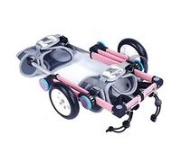 YAsao Walking Wheels Small Dog Wheelchair For Back Legs, Dog Walker Cart Pet Wheelchair For Handicapped Hind Legs Cat/Doggie/Puppy Walk Stainless Steel (Size : Small) (2X) (S)