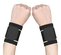 Yasdyri Wrist Supports Adjustable 2 Pack Wrist brace Compression Wrist Strap for Tendonitis, Arthritis, Sports Injuries, Wrist Pain Relief, Working, yping, Cycling, Yoga for Women and Men (Green, S)
