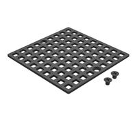 Yaseingoo 3-7/8" Matte Black Shower Drain Cover - Square Floor Drain Cover Replacement - Hair Catcher/Drain Strainer for Bathrooms, Showers, and Sinks - SUS304 Stainless Steel