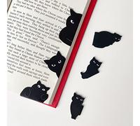 yasest Magnetic Bookmarks - 6 Pieces Assorted Cute Book Markers Clip Set for Women Teachers Students Book Lovers Reading, for School Office Home Supplies, Kawaii Cat Magnet Page Markers