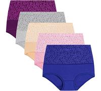 YaShaer Ladies Underwear Cotton Full Briefs High Waist Knickers Underwear Panties for Women Tummy Control Underwear C-Section Recovery