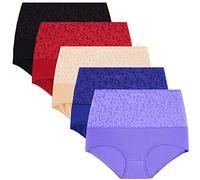 YaShaer Women High Waist Cotton Knickers Briefs Tummy Control Underwear C-Section Recovery Soft Stretch Panties Underpants