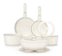 YASHE 15Pcs Nonstick Pans and Pots Set with Detachable Handle, Oven Safe