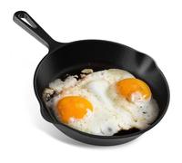 YASHE 20CM Cast Iron Frying Pan, Non-Stick Skillet, Heavy-Duty Egg Pan for Fried Eggs, Omelettes & More, Oven-Safe Cast Iron Cookware
