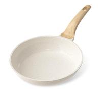 YASHE 20cm Nonstick Frying Pan, Granite Coating Skillet for Eggs, Pancakes and Bacon, Induction Compatible, Easy to Clean, PFOA-Free with Stay-Cool Handle, White