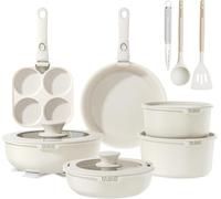 YASHE 20Pcs Nonstick Pots and Pans Set with Detachable Handles, Oven Safe