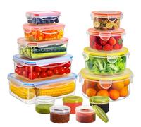 YASHE 28PCS Plastic Food Storage Containers, Airtight Food Containers with Lids, Pantry & Kitchen Organization BPA Free &100% Leakproof, Microwave & Freezer and Dishwasher Safe