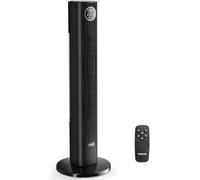 YASHE 36 Inch Tower Fan with Remote Control, 28dB Quiet Bladeless Floor Fan, 3 Speeds & 4 Modes, 85° Oscillation, LED Touch Display, 12H Timer, Portable Cooling Fan for Bedroom, Office & Home