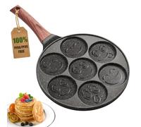 YASHE 7 Hole Nonstick Smiley Face Pancake Pan Induction Hob, Non-Toxic