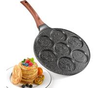 YASHE 7 Hole Nonstick Smiley Face Pancake Pan Induction Hob, Non-Toxic
