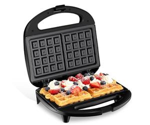 YASHE Belgian Waffle Maker, Dual Non-Stick Waffle Iron with Automatic Temperature Control, LED Indicator & Cool-Touch Handle, 750W, Easy to Clean Compact Waffle Machine for Home Breakfast