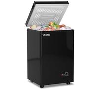 YASHE Chest Freezer 100L, Compact Freestanding Deep Freezer with 2 Removable Baskets, Adjustable Temperature Control, Quiet 45 dB Operation, Black, Ideal for Kitchens, Flats & Garages