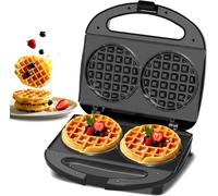 YASHE Double Mini Waffle Maker, Non-Stick Waffle Machine,Cast iron waffle maker
