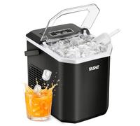 YASHE Ice Maker Countertop, 2 Ice Sizes, 9 Cubes in 6 Min, 12kg/24H | Self-cleaning, Portable, 100W Compact Design with Carry Handle for Home, Kitchen, Office & Caravan