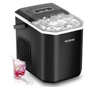 YASHE Ice Maker Countertop, Portable Ice Machine with Self Cleaning, 9 Bullet Ice Cubes in 6 Minutes, 12kg/24H Mini Ice Maker, 100W Compact Ice Machine for Home, Kitchen, Office & Caravan