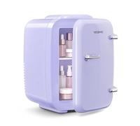 YASHE Mini Fridge, 4 Liter/6 Cans Small Fridgerator for Bedroom, AC/DC Thermoelectric Cooler and Warmer for Skincare Drink Office Dorm Car, White