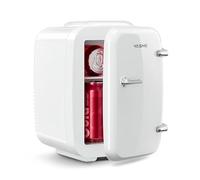 YASHE Mini Fridge, 4 Liter/6 Cans Small Fridgerator for Bedroom, AC/DC Thermoelectric Cooler and Warmer for Skincare Drink Office Dorm Car, White