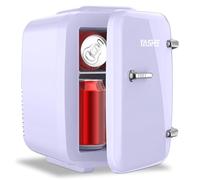 YASHE Mini Fridge, 4 Liter/6 Cans Small Fridgerator for Bedroom, AC/DC Thermoelectric Cooler and Warmer for Skincare Drink Office Dorm Car, White