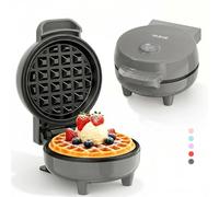 YASHE Mini Waffle Maker, 550W Non-Stick Waffle Iron, Grey