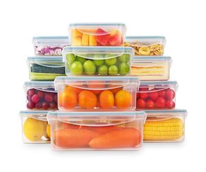YASHE Plastic Food Storage Containers, Airtight Food Containers with Lids, Leak-Proof, Stackable, Microwave Freezer Safe- 12pcs Rectangular