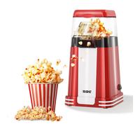 YASHE Popcorn Machine Retro, 1200 W Hot Air Popcorn Maker with Measuring Cup, One-Touch, Oil-Free is Perfect for Home Theatres, Movie Nights, Parties