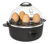 YASHE Rapid Egg Cooker, 7 Egg Capacity Electric Egg Boiler for Hard, Medium, Soft Boiled Eggs, Poacher, Poached Omelet Maker Egg with BPA Free Tray & Egg Bowl, Auto Shut Off, Musical Buzzer, Black