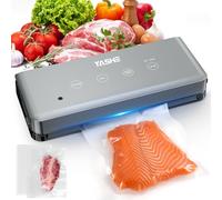YASHE Vacuum Sealer Machine, 60KPA Food Vacuum Sealer with Dry & Moist Modes, 110W Automatic Vacuum Sealer with External Vacuum System, One-Touch Operation for Food Storage & Sous Vide