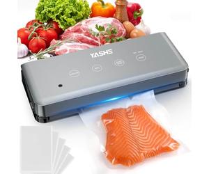 YASHE Vacuum Sealer Machine with Dry & Moist Modes, 5-in-1 Multi-Functional Food Vacuum Sealer Machine for Sous Vide Cooking, 30cm Seam for Preserving Meat, Fish, Fruits, and Vegetables