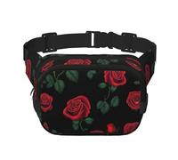 Yashen Rose Printed multifunctional waist bag, unisex trendy messenger bag, travel sports storage bag