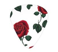 Yashen Rose Printed pick set - 12 pieces, thin, medium and thick guitar picks, suitable for guitar, bass, electric guitar and ukulele