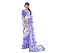 Yashika Georgette Womens Saree, Voilet, One Size