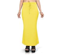 Yashika Present Lycra Saree Shapewear Petticoat for Women||Straight Fit Petticoat Saree Silhouette Shape Wear Dress for Saree|| AZ-YS-OG-Shaper-P, Lemon, M