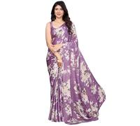Yashika Women's Tussar Silk Printed Sari with Blouse Material | Saree for Women | Saree Collection 2025 | New Sari | New Sari, pink, One size