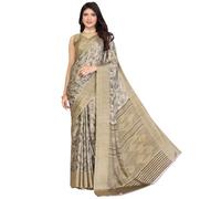 Yashika Women's Tussar Silk Printed Sari with Blouse Material | Sari for Women | Sari Collection 2025 | New Sari | New Sari, Pista., One size