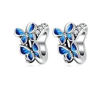 YASHUO Clip Charm 2pc Spacer Bead for Charm Bracelets 925 Sterling Silver Charms Round Stopper Beads for Charm Bracelets (A-2PC)