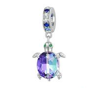 YASHUO Jewellery Moth Ladybug Bee Dogs Charm 925 Sterling Silver Animal Charms For Pandora Bracelets Woman Necklace Pendant Beads (Sea Turtle)