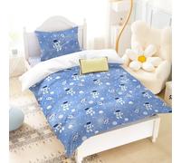 Yasida Kids Space Toddler Bedding Set 2PC Galaxy Cot Duvet Cover+Pillowcase (120x150+40x60) | Astronaut Rocket Planet Design For Boys Girls Teens Soft Microfiber Blue Quilt Cover Modern Space Decor