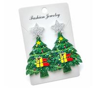 YasiIm Bohemian Sparkly Star Tree Deer Lightweight Dangle Drop Earrings Chic Hollow Teardrop Round Geometric Stud Earrings for Women, L, Acrylic, No Gemstone