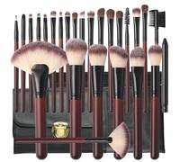 Yasingsi Professional Makeup Brush Set 26-Piece Makeup Brushes Set Premium Synthetic Foundation Powder Concealer Blush Eyeshadow Contour with 2 Brush Bags For Makeup Artists and Enthusiasts
