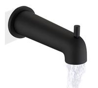 YASINU 7 Inch Slip on Bathtub Spout with Diverter, Compatible with Moen 3839/3853,Extra Long Diverter Tub Spout Fits 1/2" Copper Tube(5/8" Diameter),Matte Black