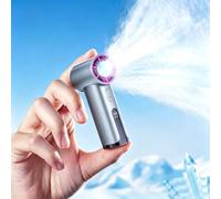 Yaskyly Handheld Portable Turbo Fan with Ice Cooler, Powerful 18000 RPM, Speed (1-100), 16H Cooling, Rechargeable Personal Fan, Mini Small Pocket Hand Fans Ice Fan, Makeup Travel Essentials (black)