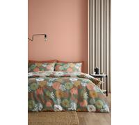'Yasmin' Abstract Floral Easycare Duvet Cover Set Fusion Green Single