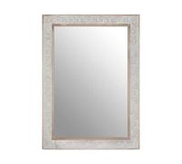 Yasmina Antique Silver Rectangular Wall Mirror