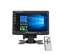 Yasoca Mini Portable HDMI Monitor 7 Inch HD 1080P VGA, Small HDMI LCD Monitor, Mini Display 1024x600, Mini HDMI/VGA/AV Input Monitor with Speakers