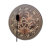 yasoe Siberian Spirit ShamanCeltic Drum, Vintage Musical Tambourine, Includes Drumstick, Handcrafted Decor