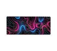yasoe Topographic Contour Extended Big Mousepad, Waterproof Desk Pad with 3mm Non-Slip Base Easy Install