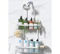 YASONIC Shower Caddy Hanging - Never Rust Shower Organizer, Silver