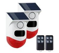 Yasorn Smart Motion Sensor Alarm Pack of 2, 120 dB Motion Sensor with Remote Control, IR Detection Range 12 m/110°, WiFi 2.4 GHz, Compatible with Tuya Smart & Smart Life App